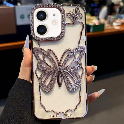 Hollow Butterfly Electroplating TPU Phone Case