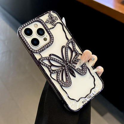 Hollow Butterfly Electroplating TPU Phone Case