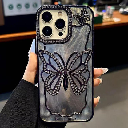 Butterfly Electroplating TPU Phone Case with Epoxy Cardboard