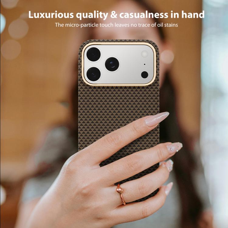 Metal Frame Nanofiber MagSafe Magnetic Phone Case