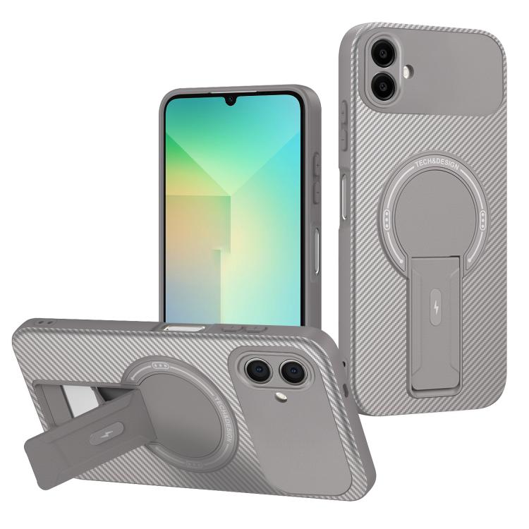 Carbon Fiber Texture MagSafe Phone Case with Holder