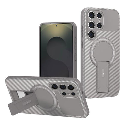 Carbon Fiber Texture MagSafe Phone Case with Holder