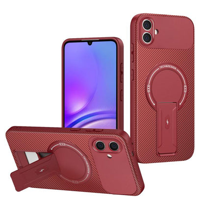 Carbon Fiber Texture MagSafe Phone Case with Holder