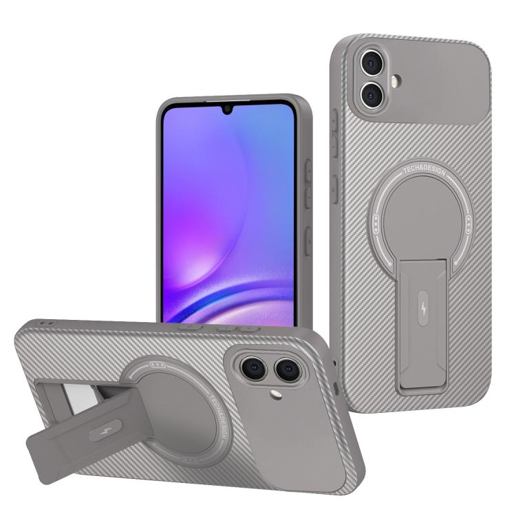 Carbon Fiber Texture MagSafe Phone Case with Holder