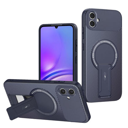 Carbon Fiber Texture MagSafe Phone Case with Holder