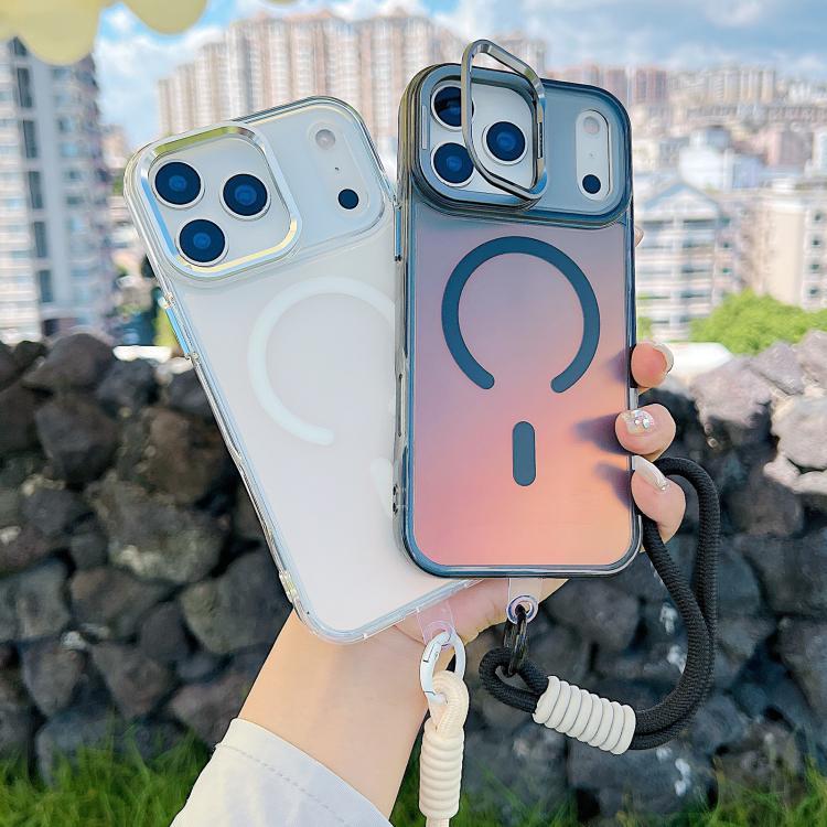 Gradient Discolor MagSafe Phone Case with Holder / Wrist Strap