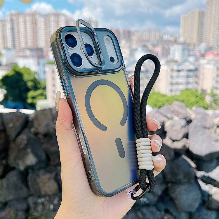 Gradient Discolor MagSafe Phone Case with Holder / Wrist Strap