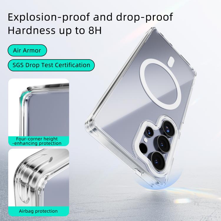 ABEEL MagSafe Magnetic Color Ring Anti-scratch Transparent Phone Case