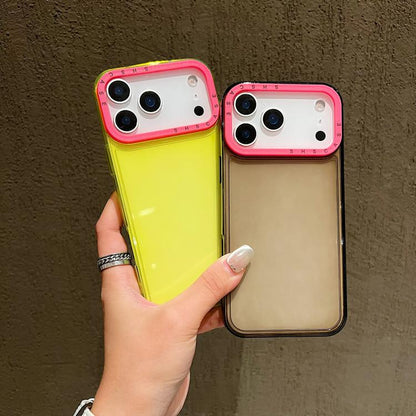 Color Contrast Lens Frame Transparent TPU Phone Case