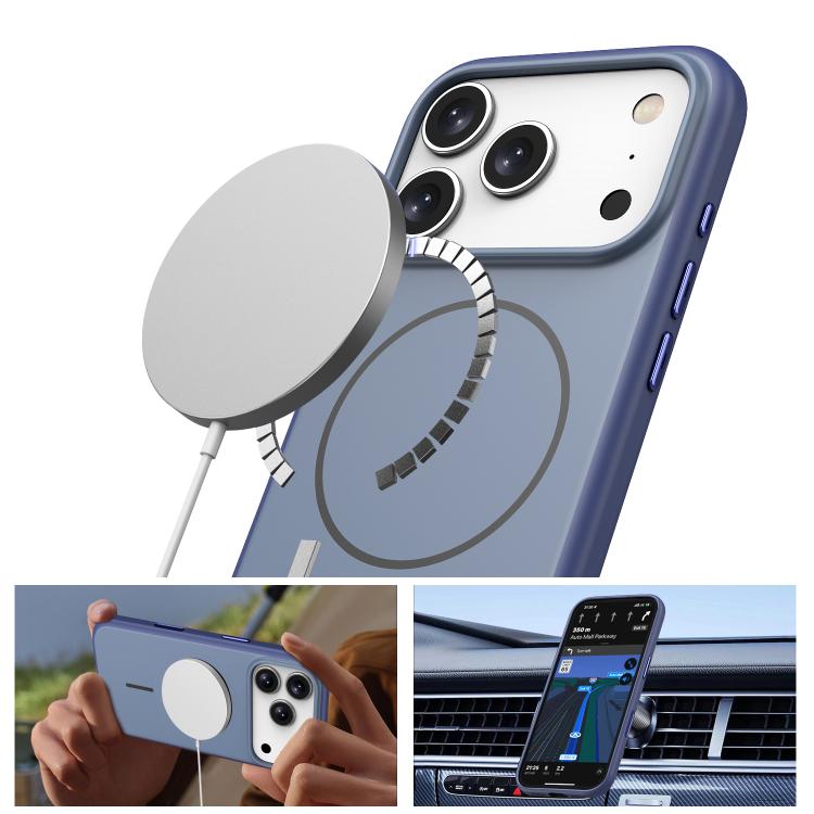Solid Color Magnetic MagSafe Frosted Phone Case