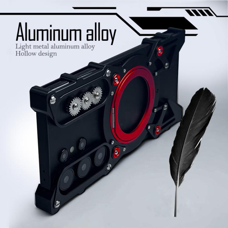 Rotating Bracket Hollow Metal Phone Case with Lanyard