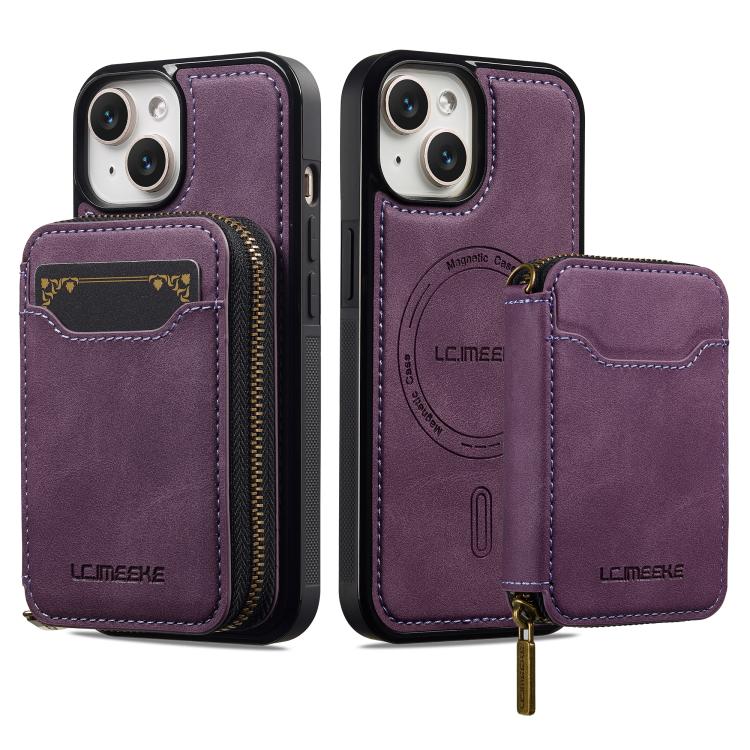LC.IMEEKE L6 Series Zipper Card Bag MagSafe Magnetic Phone Case