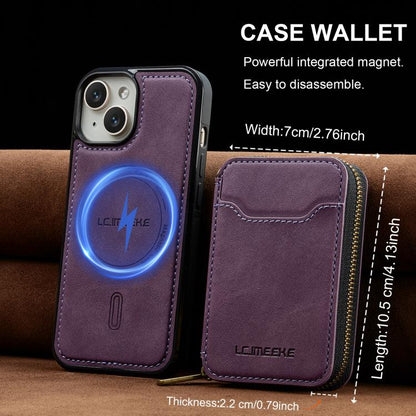 LC.IMEEKE L6 Series Zipper Card Bag MagSafe Magnetic Phone Case