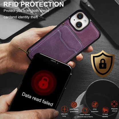 LC.IMEEKE L6 Series Zipper Card Bag MagSafe Magnetic Phone Case