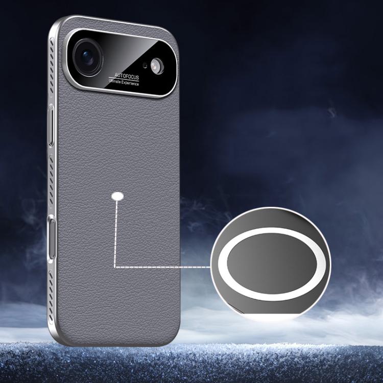 Soft Armor MagSafe Cooling Plain Leather Hybrid PC Phone Case