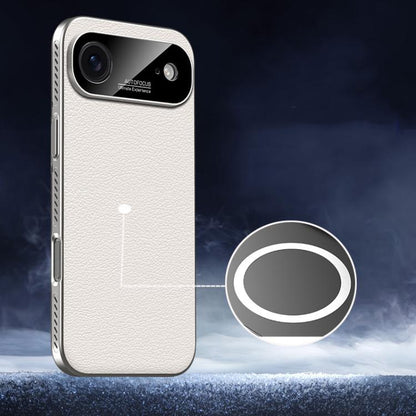 Soft Armor MagSafe Cooling Plain Leather Hybrid PC Phone Case