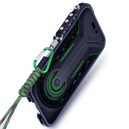 Trigger Design Hollow Metal Frame Phone Case with Lanyard