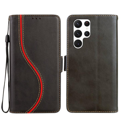Side Buckle S Curve Leather Phone Case