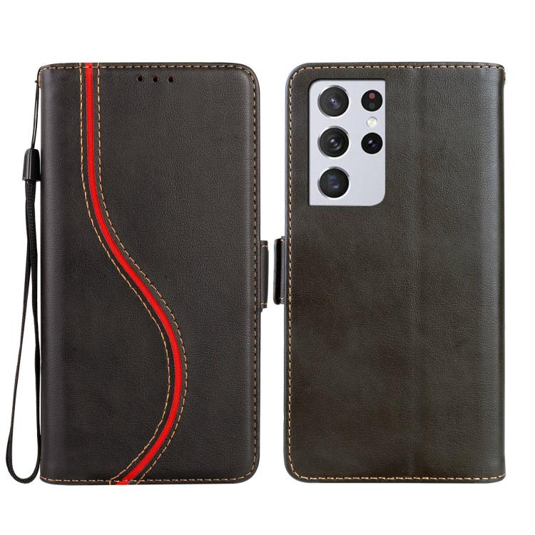 Side Buckle S Curve Leather Phone Case