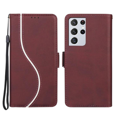 Side Buckle S Curve Leather Phone Case
