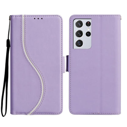 Side Buckle S Curve Leather Phone Case
