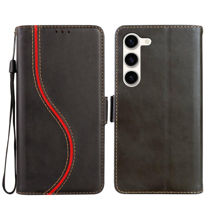 Side Buckle S Curve Leather Phone Case