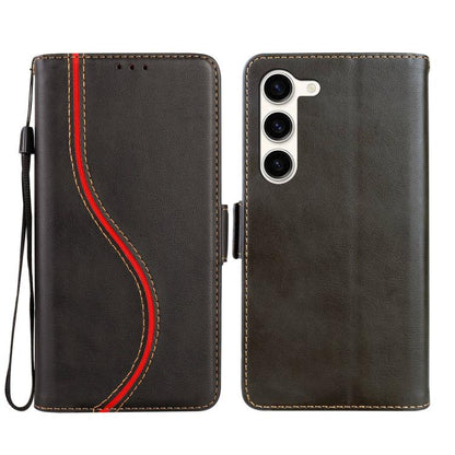 Side Buckle S Curve Leather Phone Case