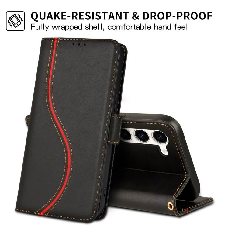 Side Buckle S Curve Leather Phone Case