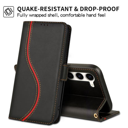 Side Buckle S Curve Leather Phone Case