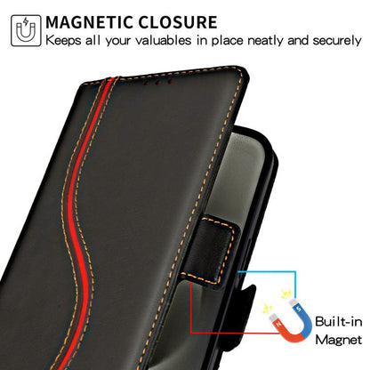 Side Buckle S Curve Leather Phone Case