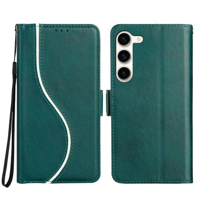 Side Buckle S Curve Leather Phone Case