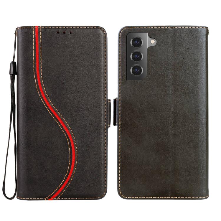 Side Buckle S Curve Leather Phone Case