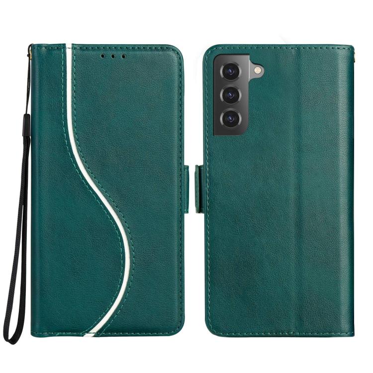 Side Buckle S Curve Leather Phone Case