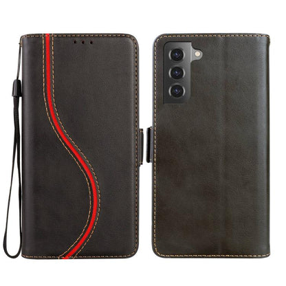 Side Buckle S Curve Leather Phone Case