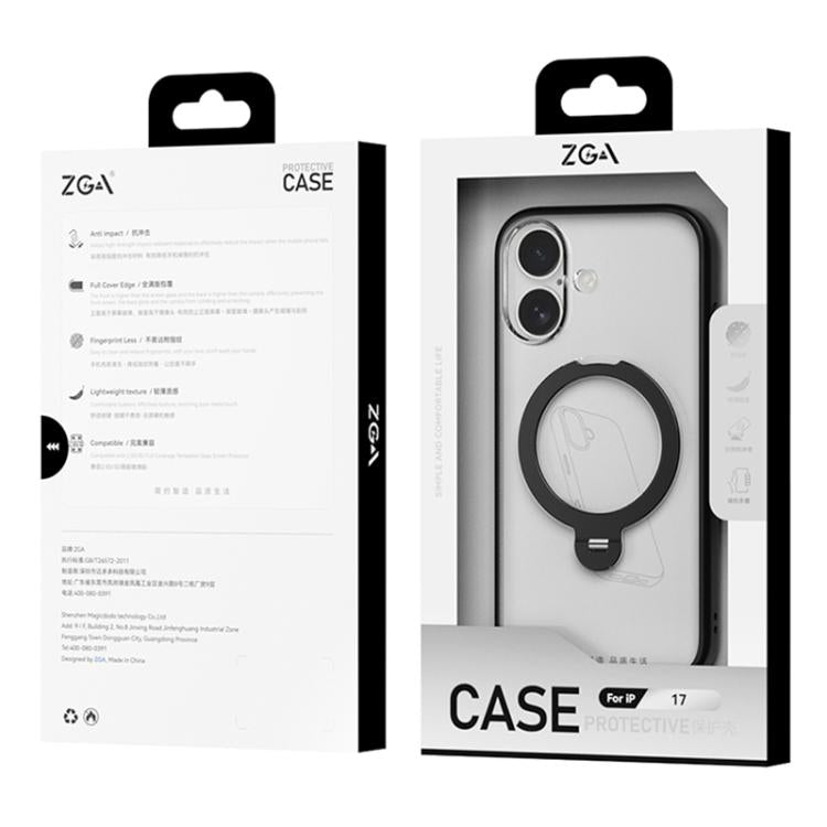 ZGA 360 Pivot Holder Magsafe PC Hybrid TPU Phone Case