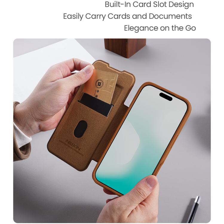 NILLKIN QIN Series Pro Sliding Camera Cover Design Leather Phone Case
