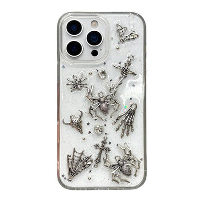 Dark-Style Spider Epoxy Acrylic Hybrid TPU Phone Case