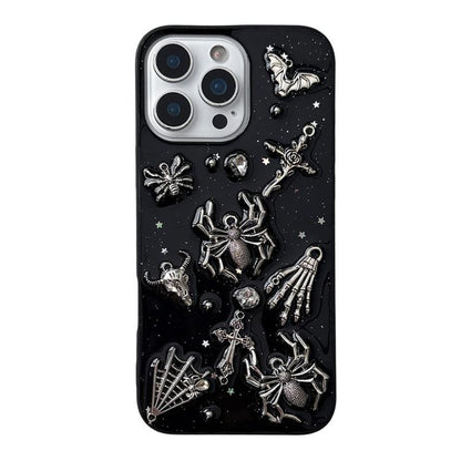 Dark-Style Spider Epoxy Acrylic Hybrid TPU Phone Case