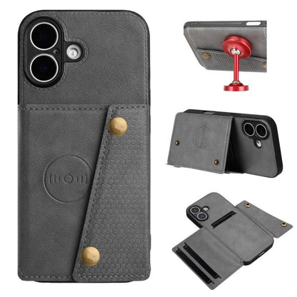 Double Buckle Card Slots Magnetic Phone Case