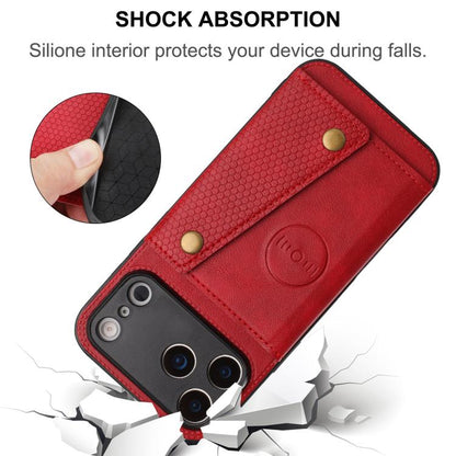 Double Buckle Card Slots Magnetic Phone Case