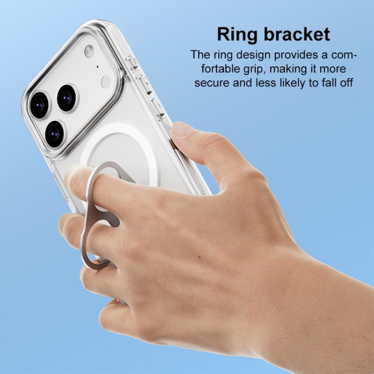 High Transparent MagSafe TPU Phone Case with 360 Degrees Rotating Ring Holder