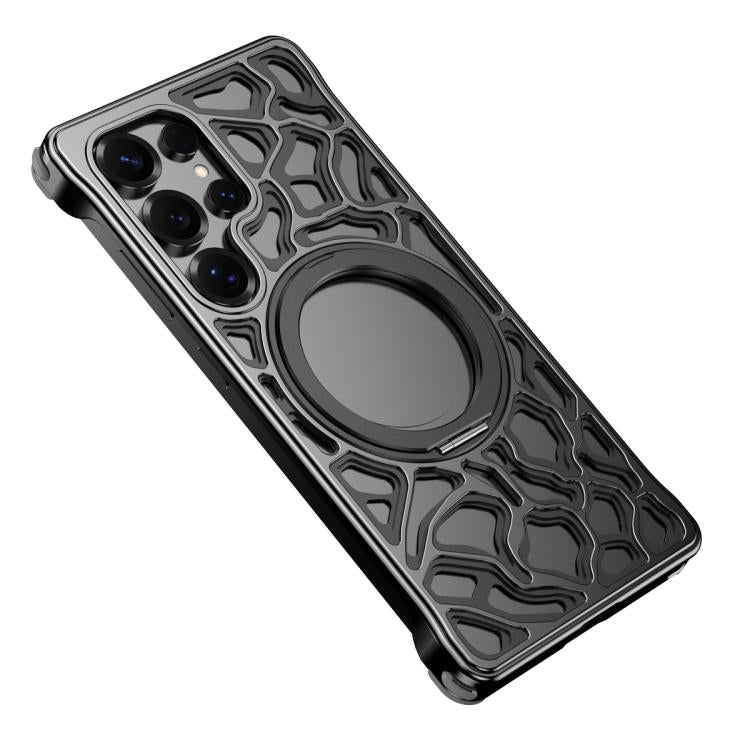 Yunyan Series Alloy Rotating Holder MagSafe Half Frame Phone Case