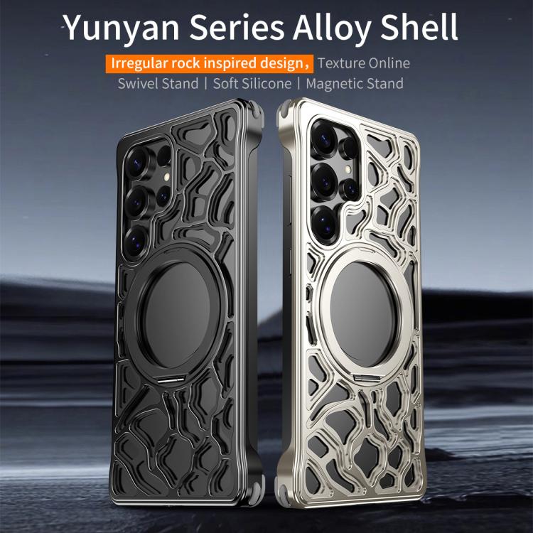 Yunyan Series Alloy Rotating Holder MagSafe Half Frame Phone Case