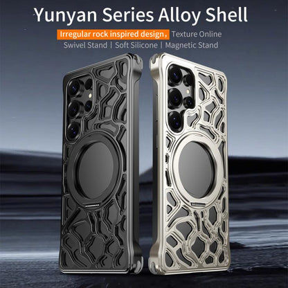 Yunyan Series Alloy Rotating Holder MagSafe Half Frame Phone Case