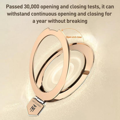 Borderless MagSafe Ring Holder Plain Leather Phone Case