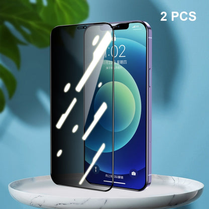 2 PCS ENKAY Hat-Prince Full Coverage 28 Degree Privacy Screen Protector Anti-spy Tempered Glass Film