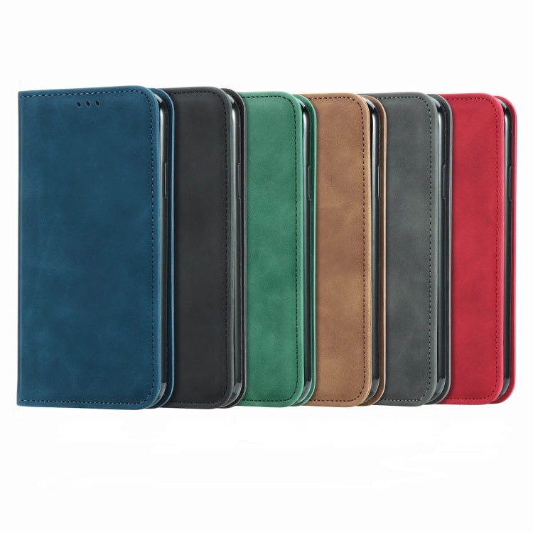 Retro Skin Feel Magnetic Leather Phone Case