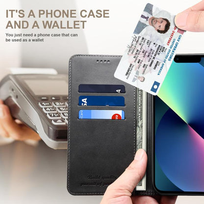 Suteni Calf Texture Horizontal Flip Leather Phone Case