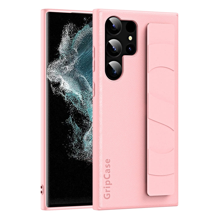 Skin Elastic Wrist Grip Back Cover Phone Case