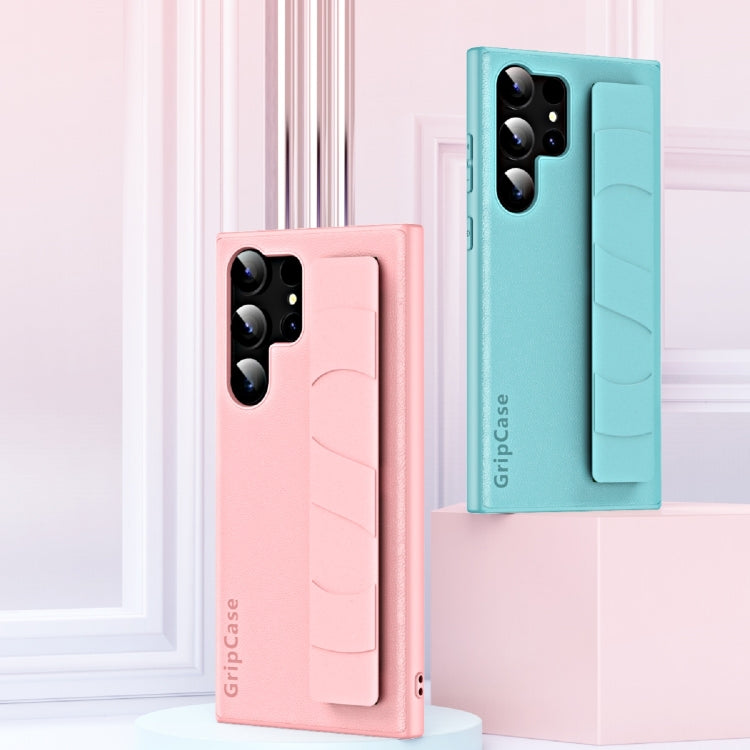 Skin Elastic Wrist Grip Back Cover Phone Case